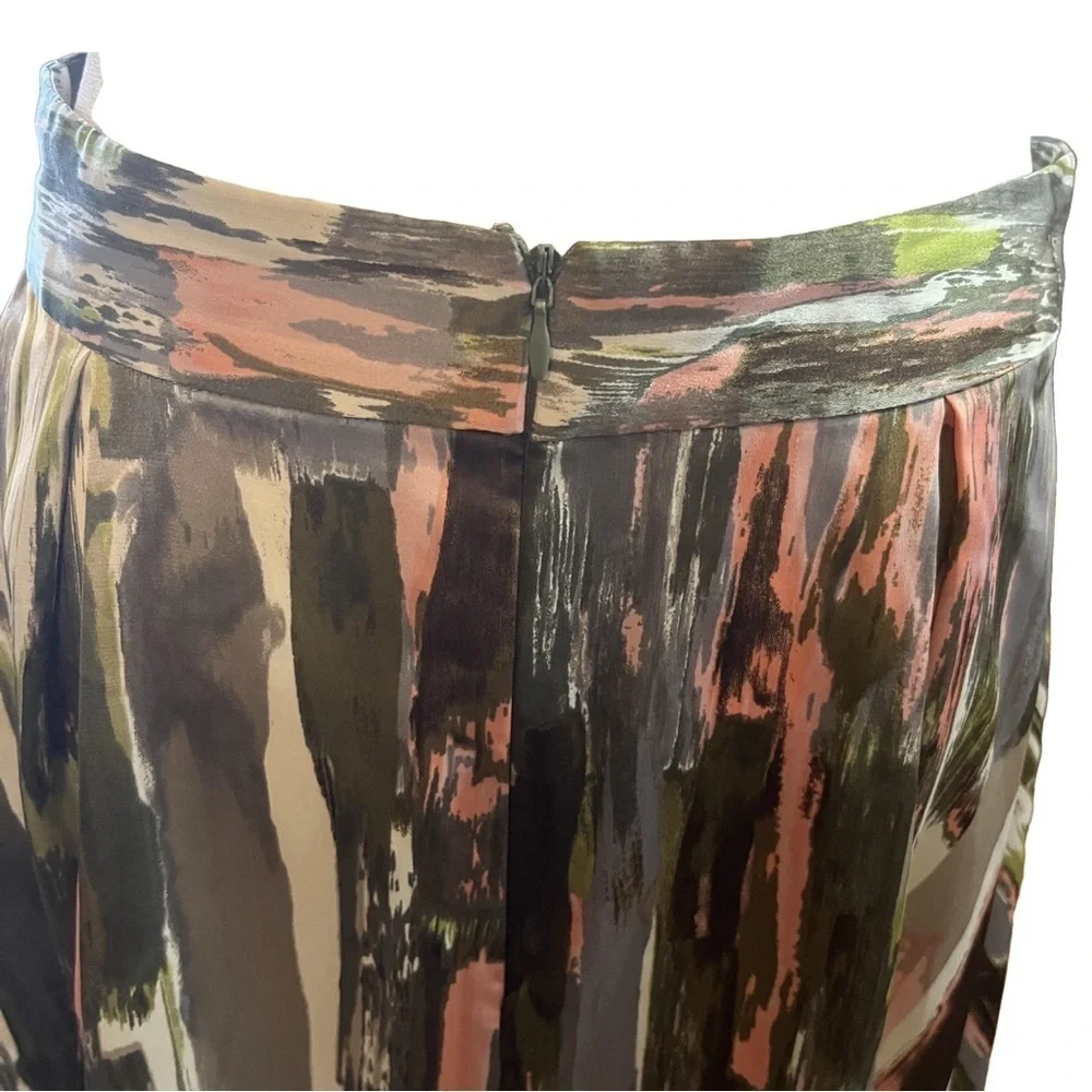 Calvin Klein Multi-Color Pleated A Line Midi Skirt Size 6 - Picture 4 of 10